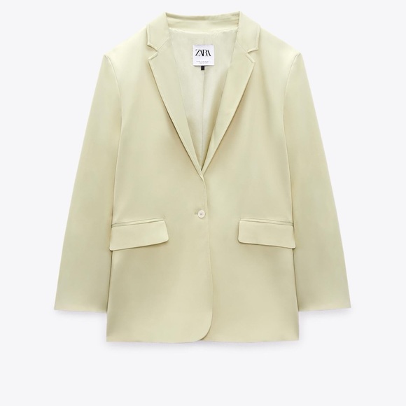 Zara Jackets & Blazers - ZARA OVERSIZED SATIN BLAZER SIZE MEDIUM
